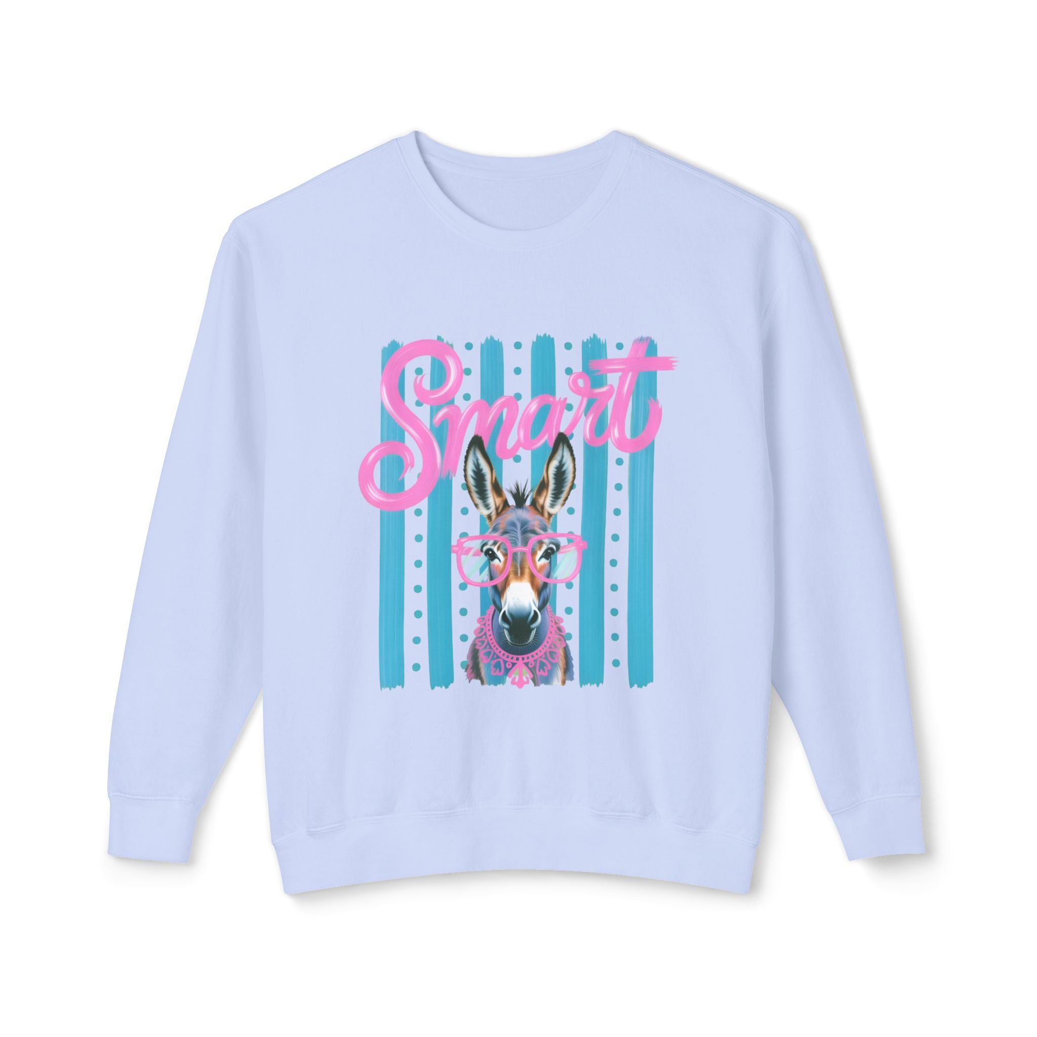 Donkey Sweet Crewneck Sweatshirt — 'Sweet' Colorful Donkey Graphic