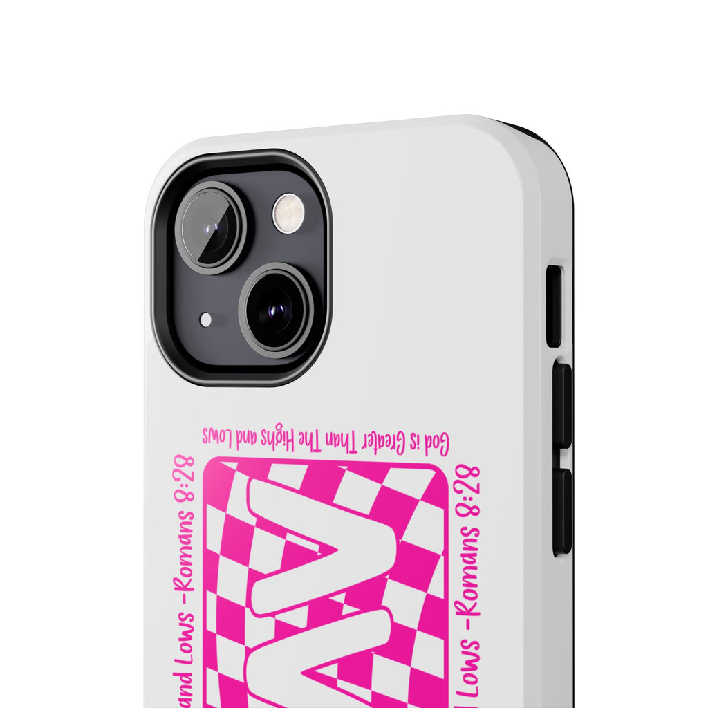Pink Checker 'GAY' Tough Phone Case — Bold Pride Protective Cover