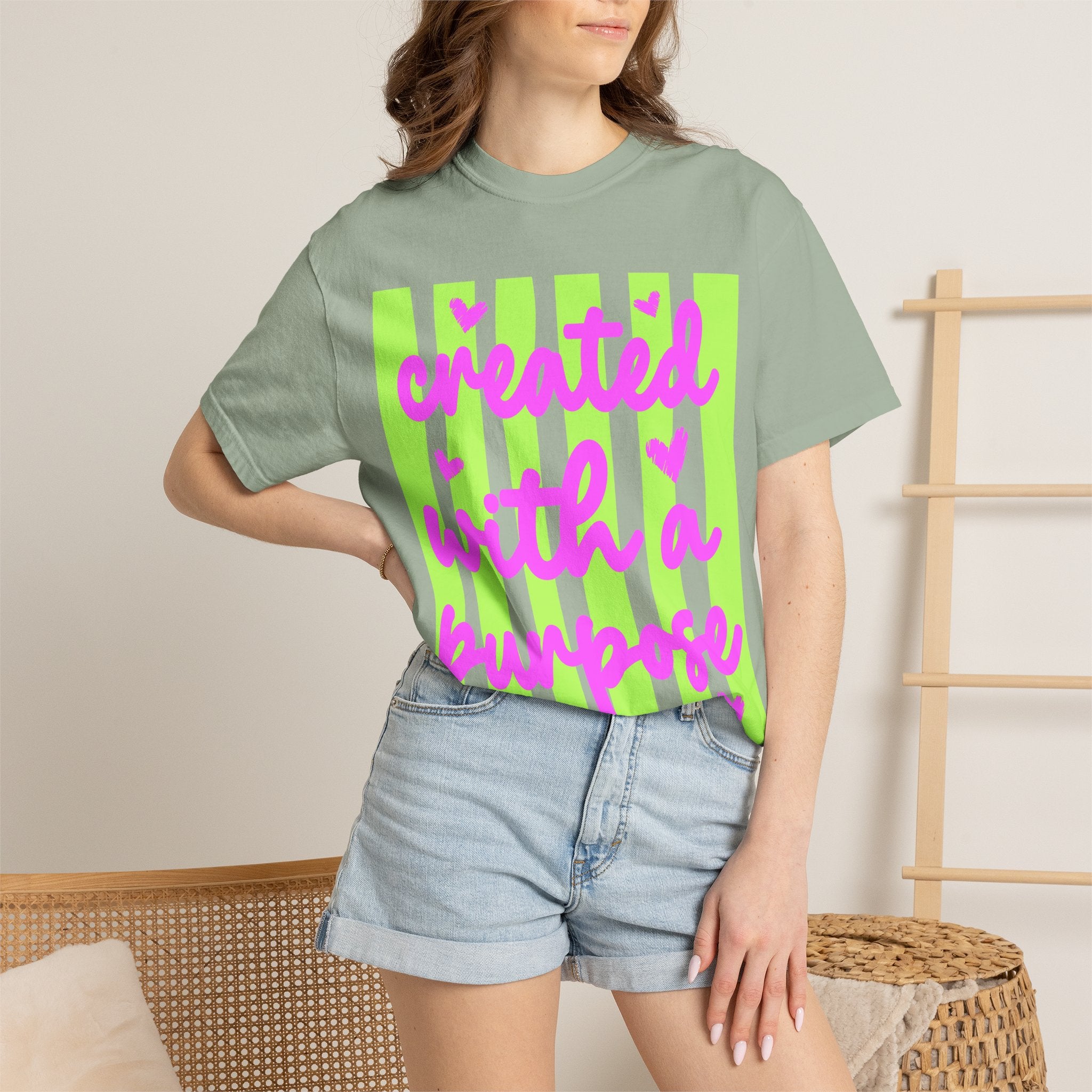 Created With a Purpose T-Shirt — Inspirational Graphic Tee