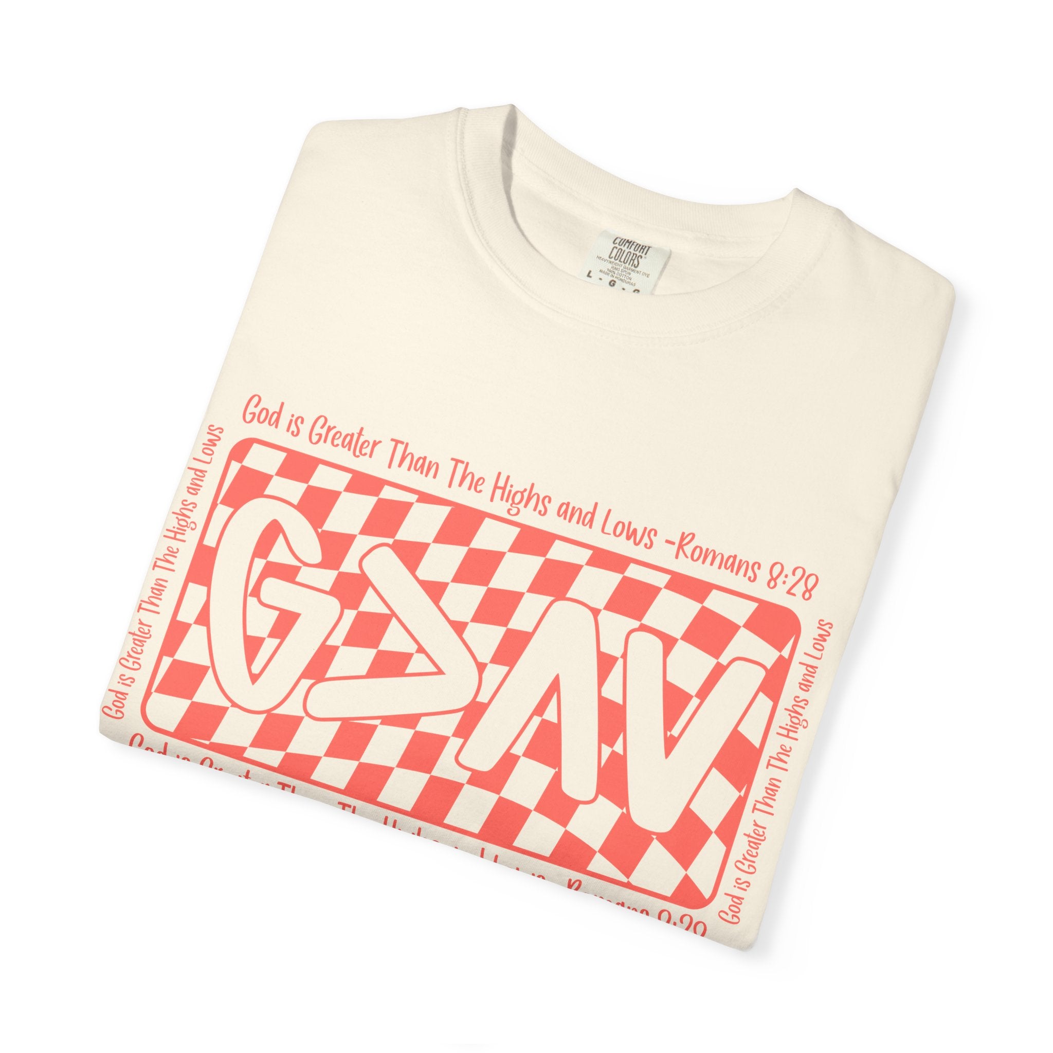 Grateful Dead Vibes Checkerboard Graphic T‑Shirt — 'G?AV' Retro Band Tee
