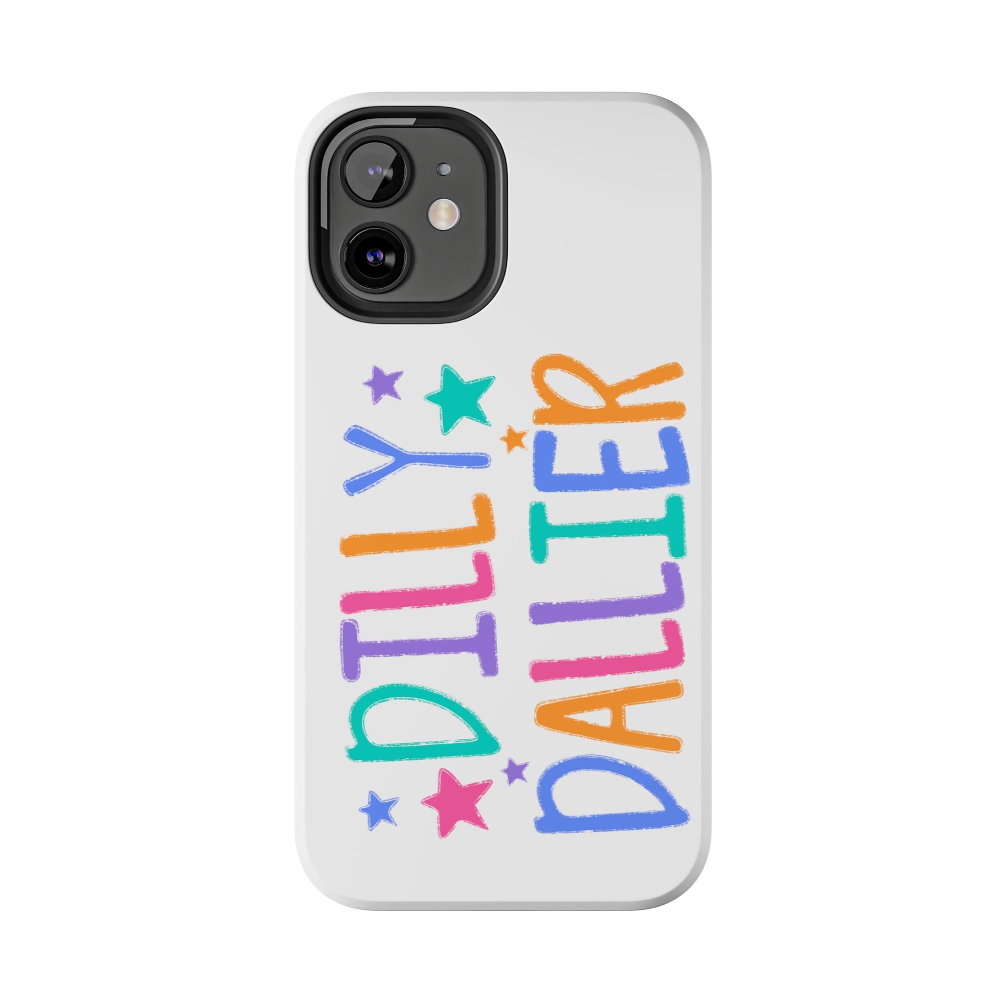 Dilly Dallier Colorful Tough Phone Case — Fun Pastel Stars Protective Cover