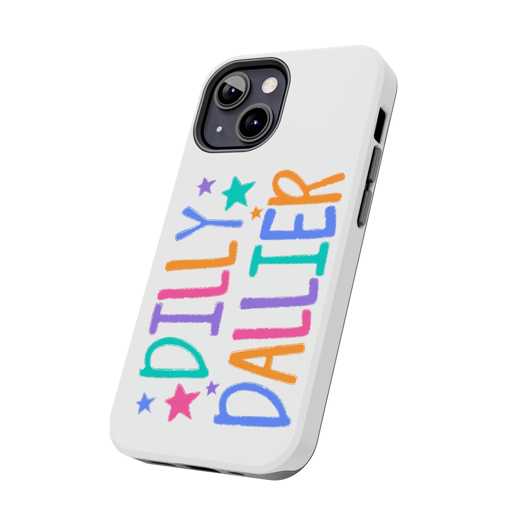Dilly Dallier Colorful Tough Phone Case — Fun Pastel Stars Protective Cover