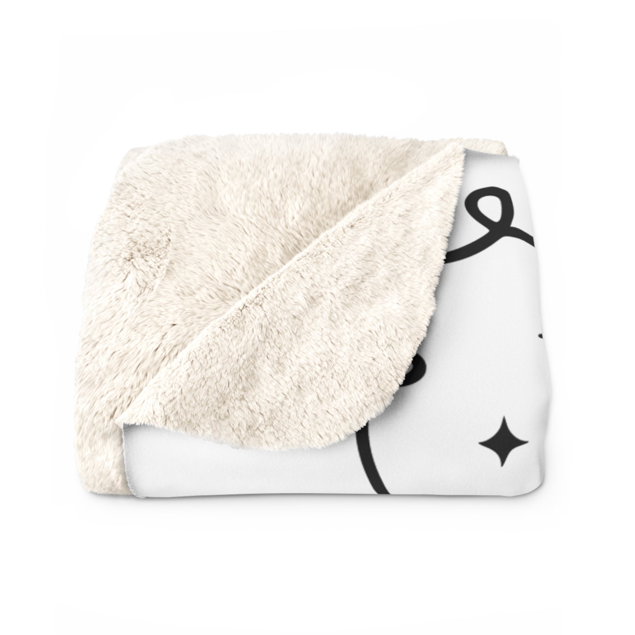 Checker Skull Sherpa Fleece Blanket — Black & White Gothic Cozy Throw
