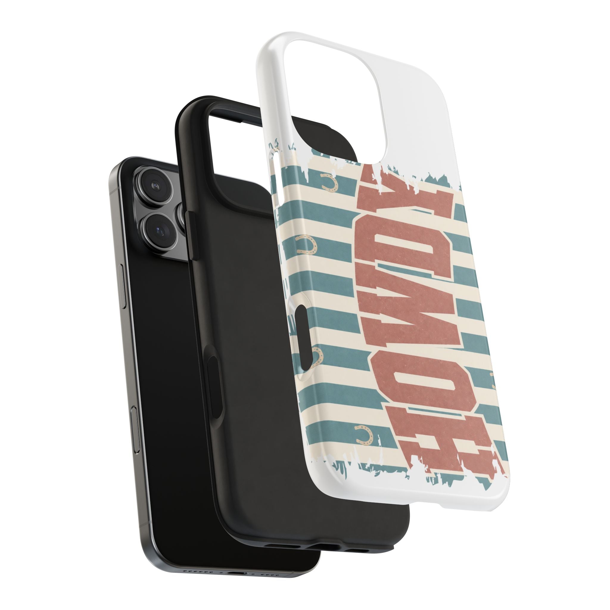 Vintage 'LOVE' Striped Tough Phone Case