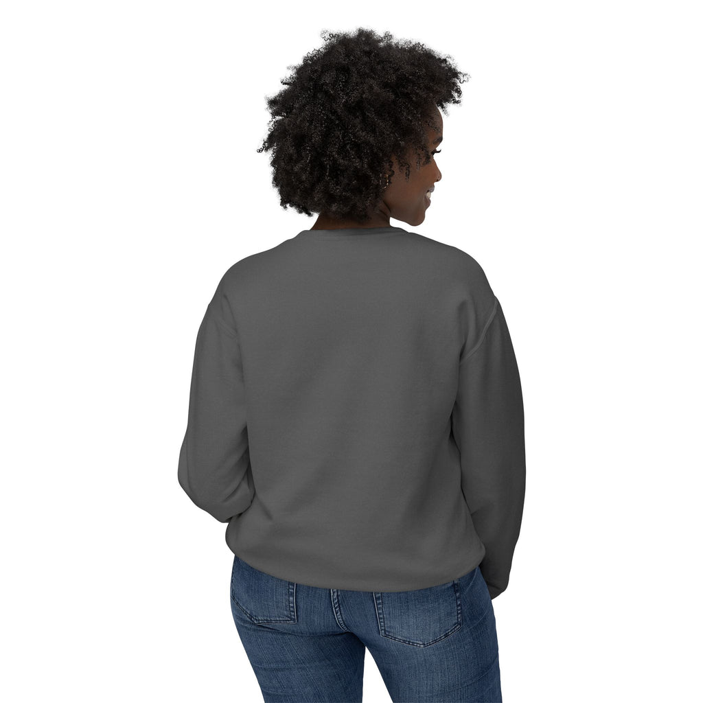 Everything Is Fine Crewneck Sweatshirt — Retro Flames & Checkered Graphic