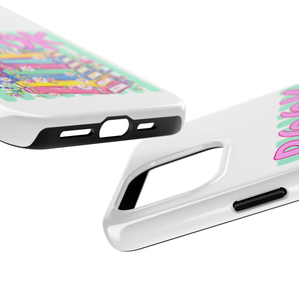 Book Lover Tough Phone Case — Colorful Stack of Books Floral Design