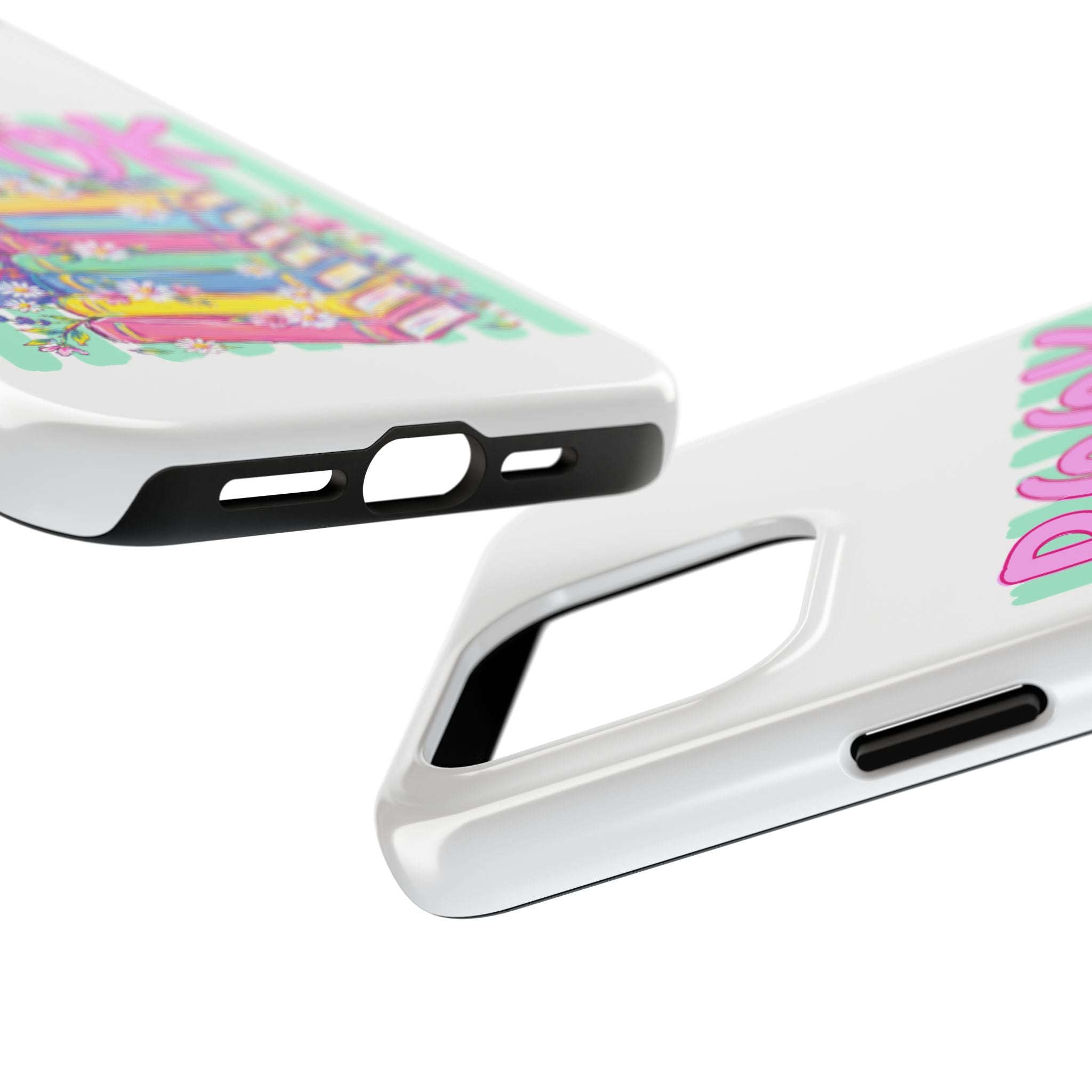 Book Lover Tough Phone Case — Colorful Stack of Books Floral Design