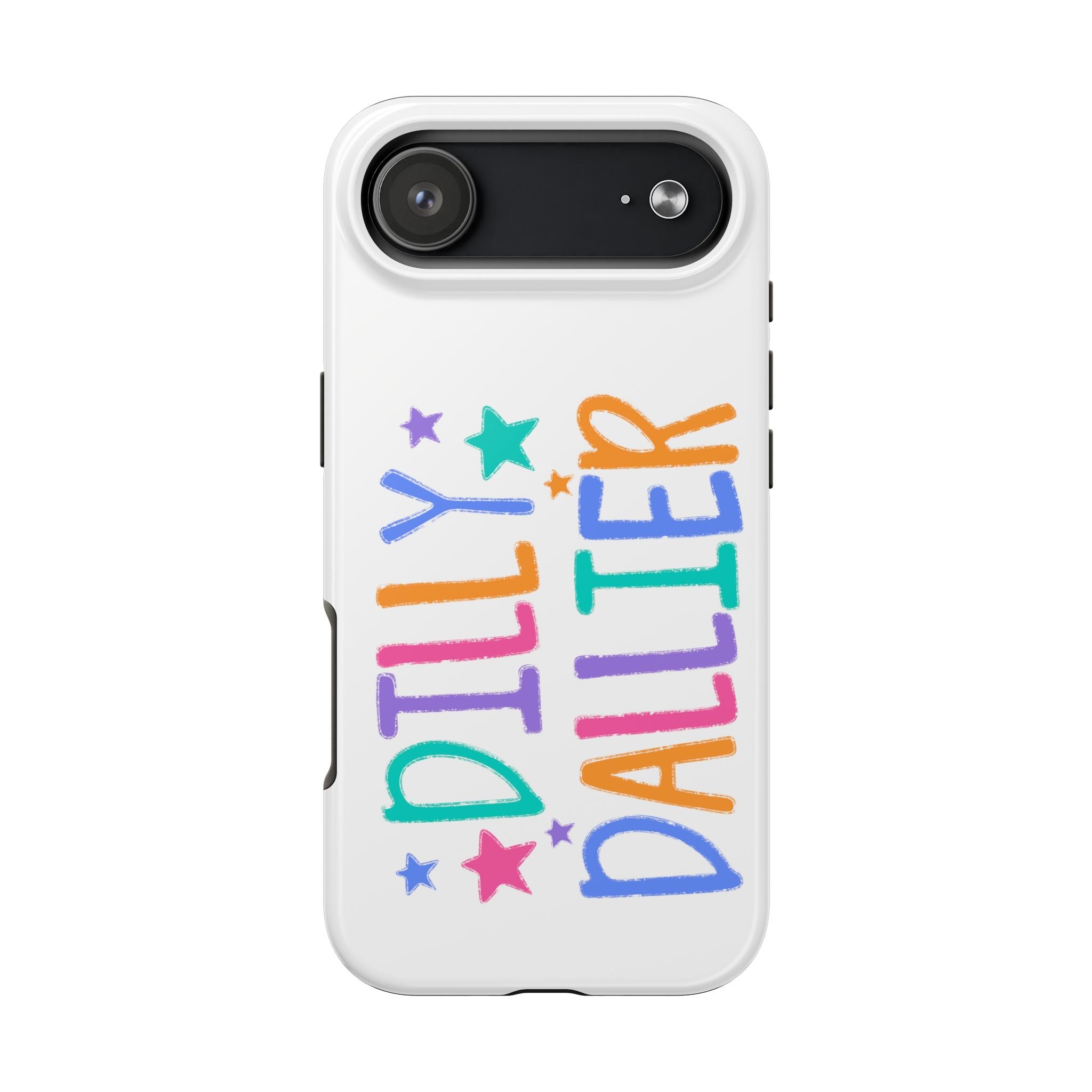 Dilly Dallier Colorful Tough Phone Case — Fun Pastel Stars Protective Cover