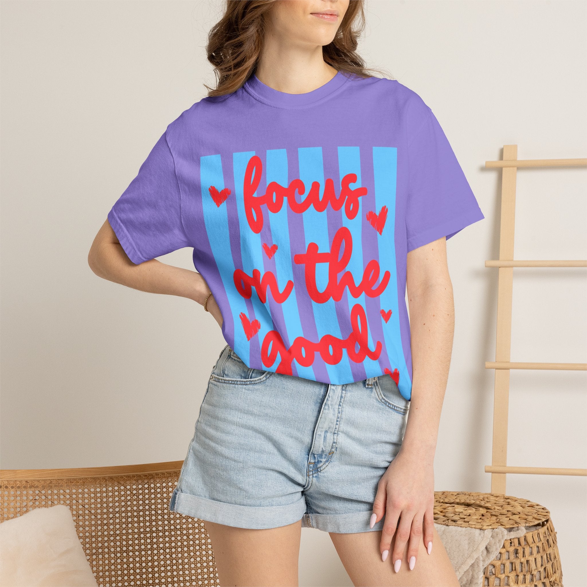 Focus on the Good T-Shirt — Positive Message Graphic Tee