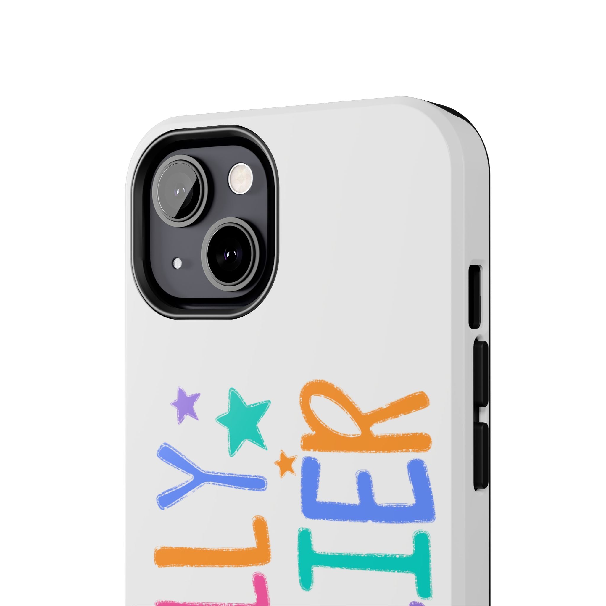 Dilly Dallier Colorful Tough Phone Case — Fun Pastel Stars Protective Cover