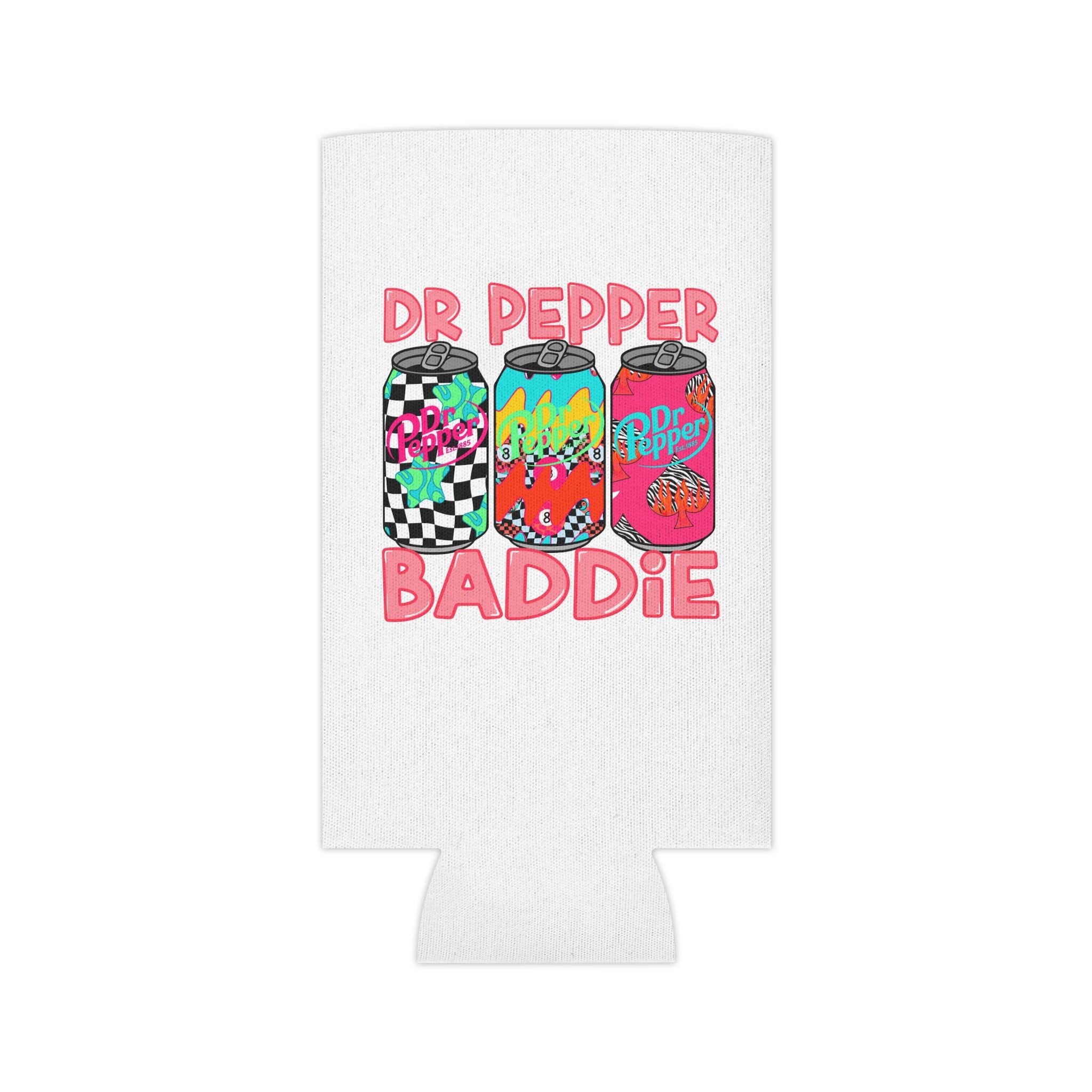 Can Cooler — "Dr Pepper Baddie" Colorful Soda Can Koozie
