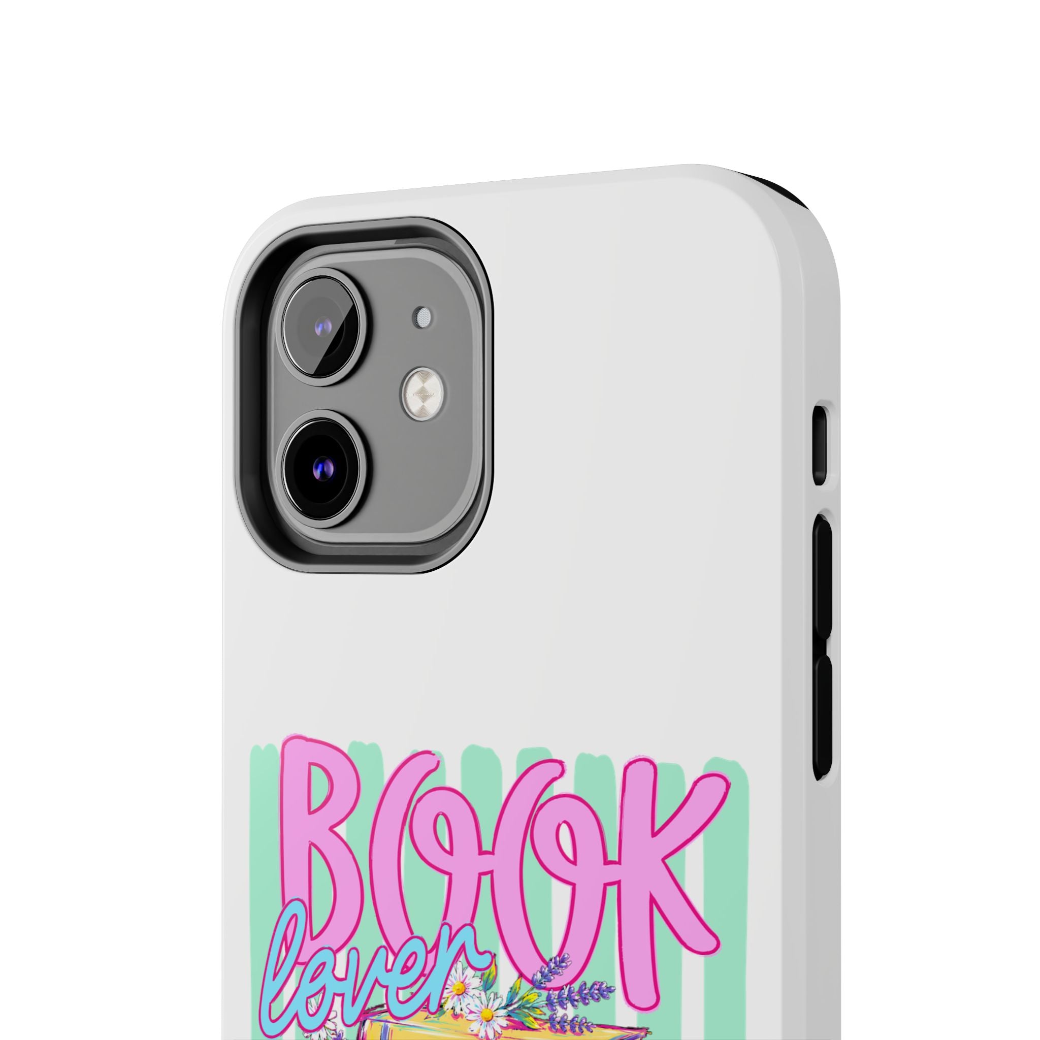 Book Lover Tough Phone Case — Colorful Stack of Books Floral Design