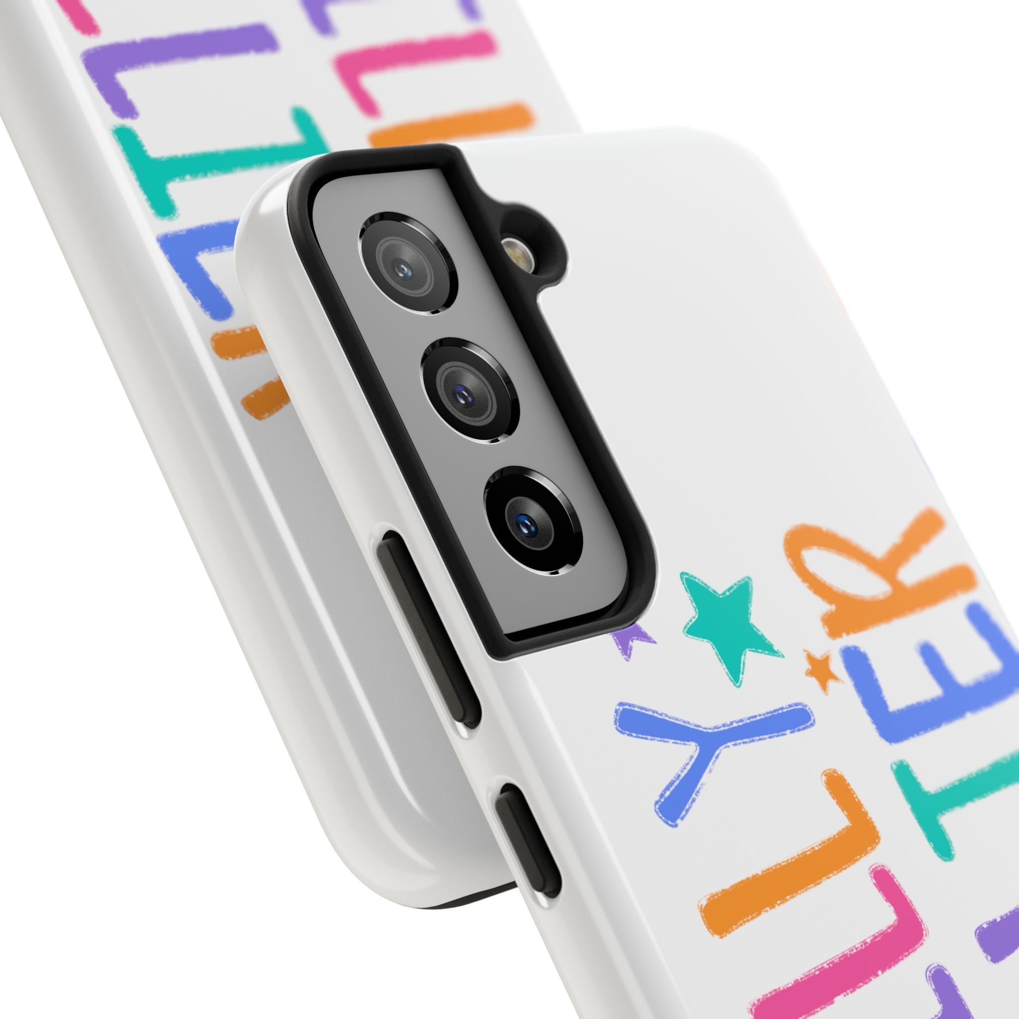 Dilly Dallier Colorful Tough Phone Case — Fun Pastel Stars Protective Cover