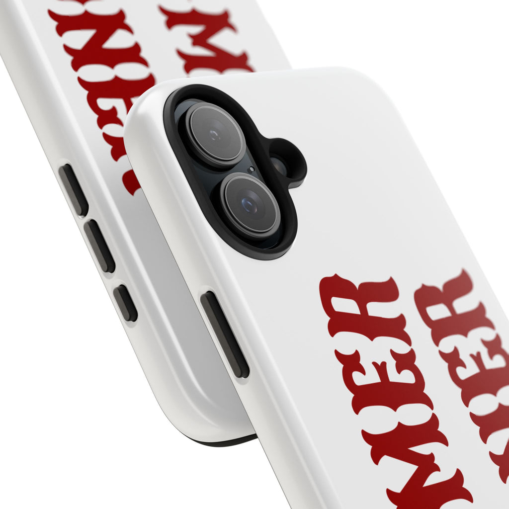 Boomer Sooner Tough Phone Case — Oklahoma Crimson Retro Text Protective Cover
