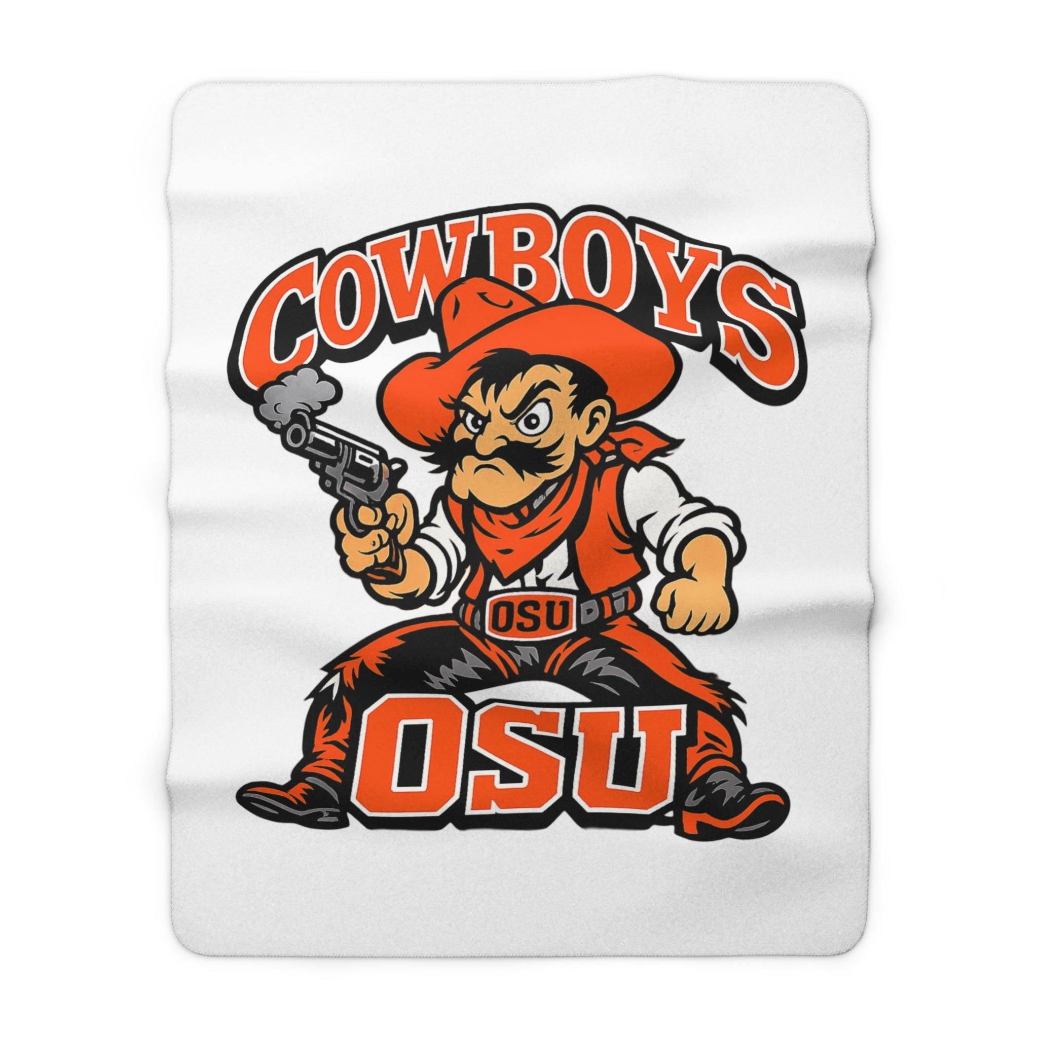 OSU Cowboys Sherpa Fleece Blanket — Cozy Team Logo Throw