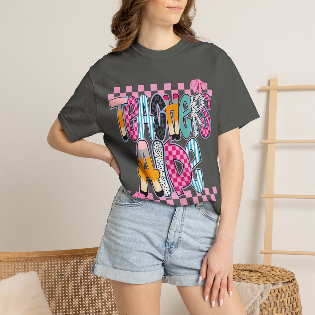 Teacher's Aide T-Shirt — Colorful Playful School Staff Gift