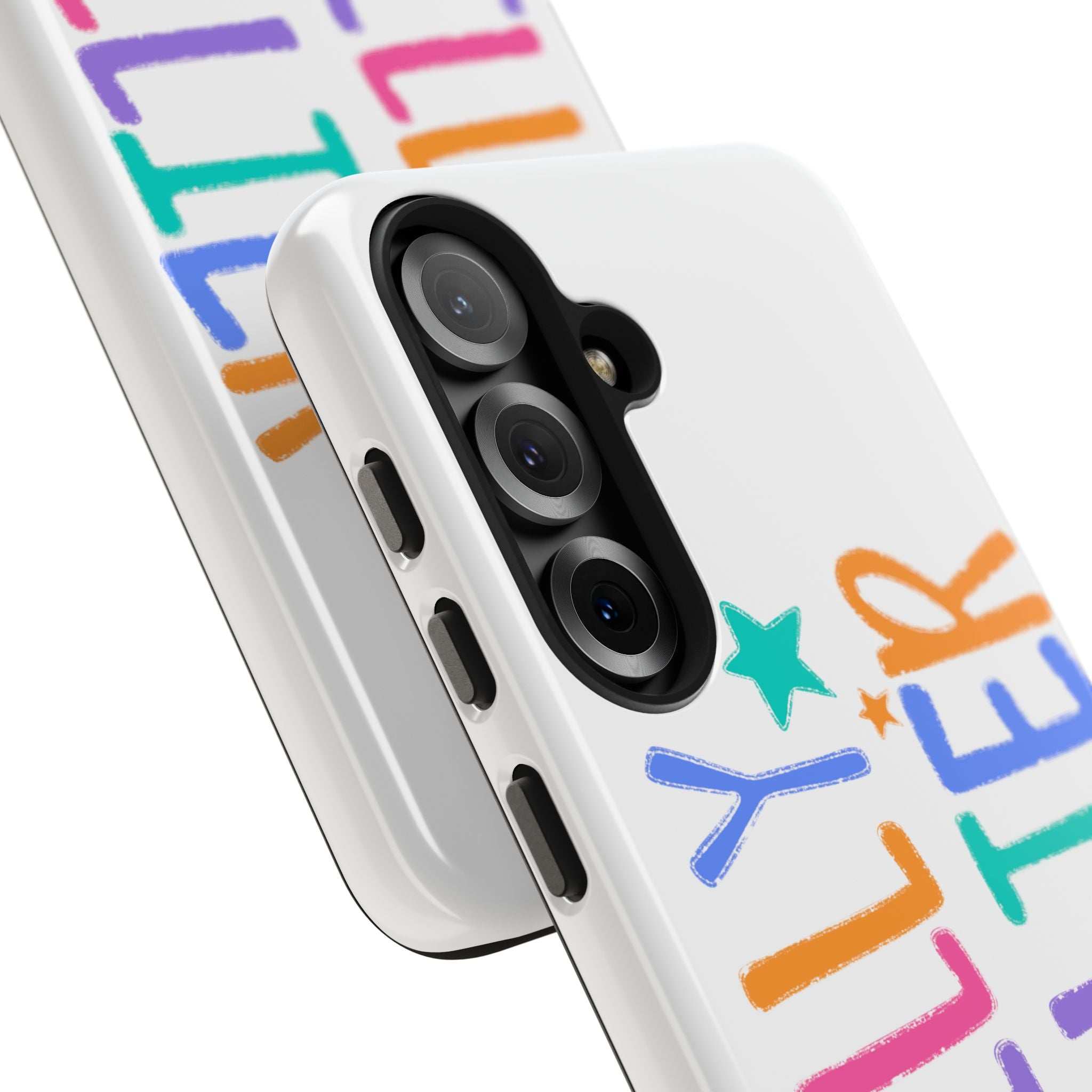 Dilly Dallier Colorful Tough Phone Case — Fun Pastel Stars Protective Cover