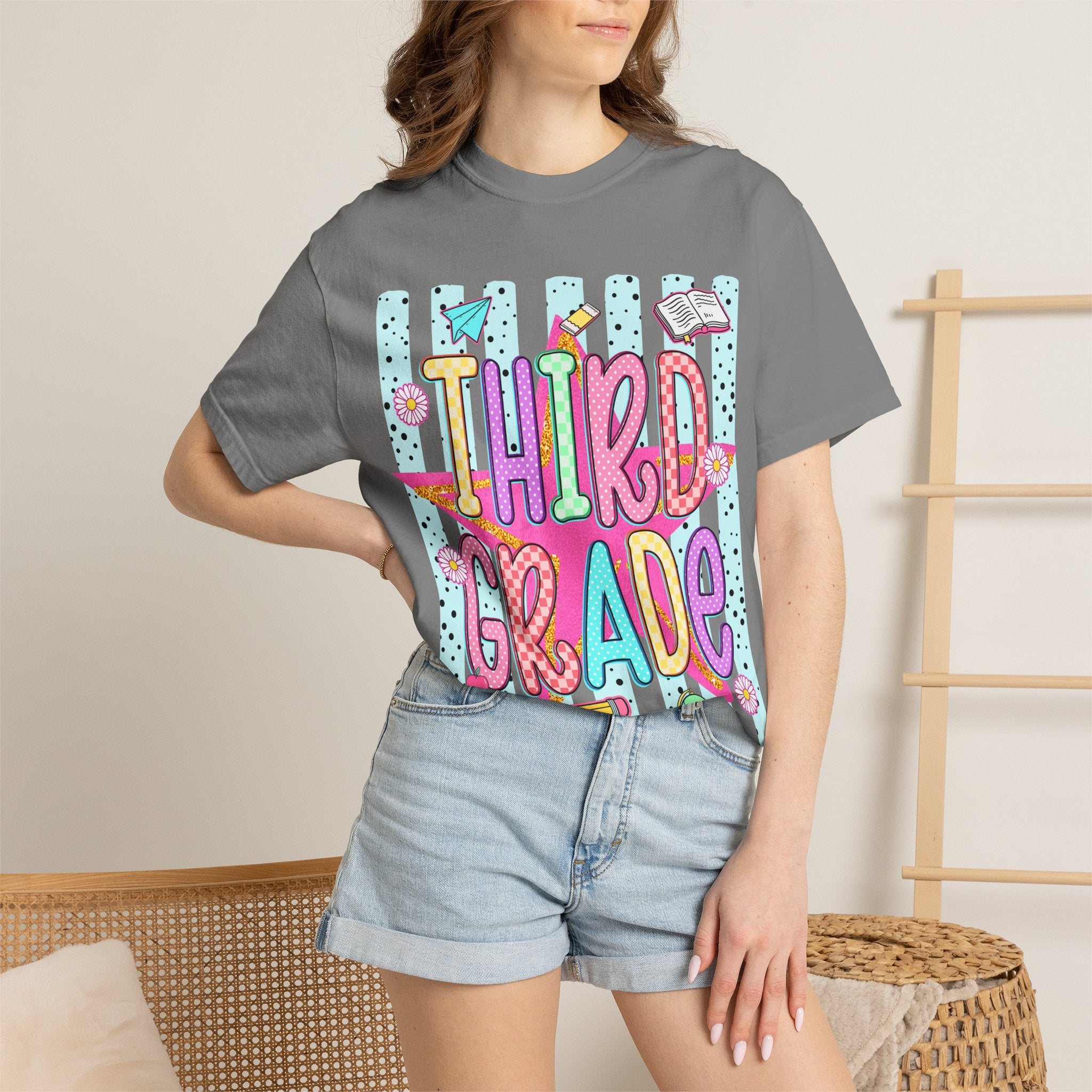 Third Grade T-Shirt — Cute Colorful Back-to-School Tee for Kids & Teachers