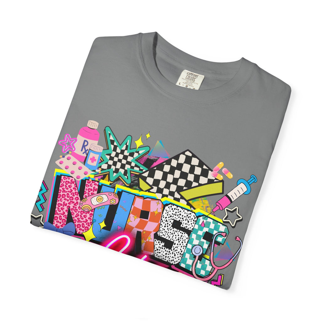 Unisex Graphic T-Shirt — "Nurse for Life" Retro Neon Pop Art Tee