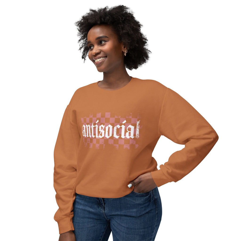 Antisocial Checkerboard Crewneck Sweatshirt