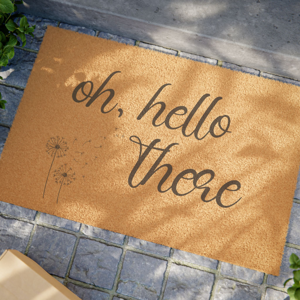Oh, Hello There Doormat — Rustic Welcome Coir Door Mat