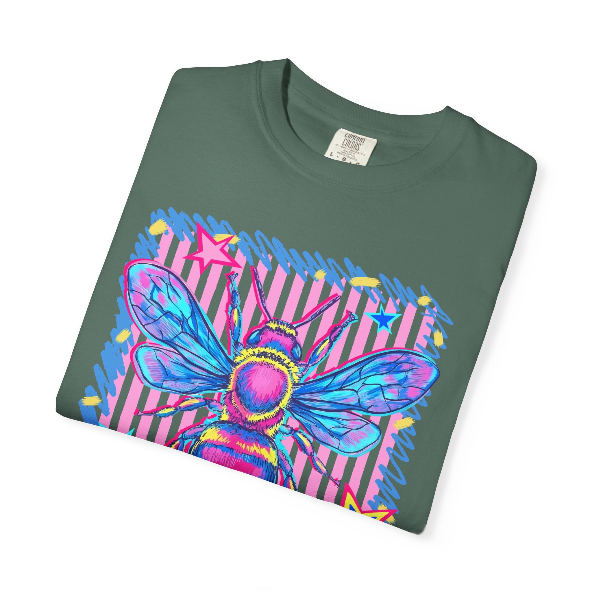 Kind Bee T-Shirt — Colorful Psychedelic Bee Graphic Tee