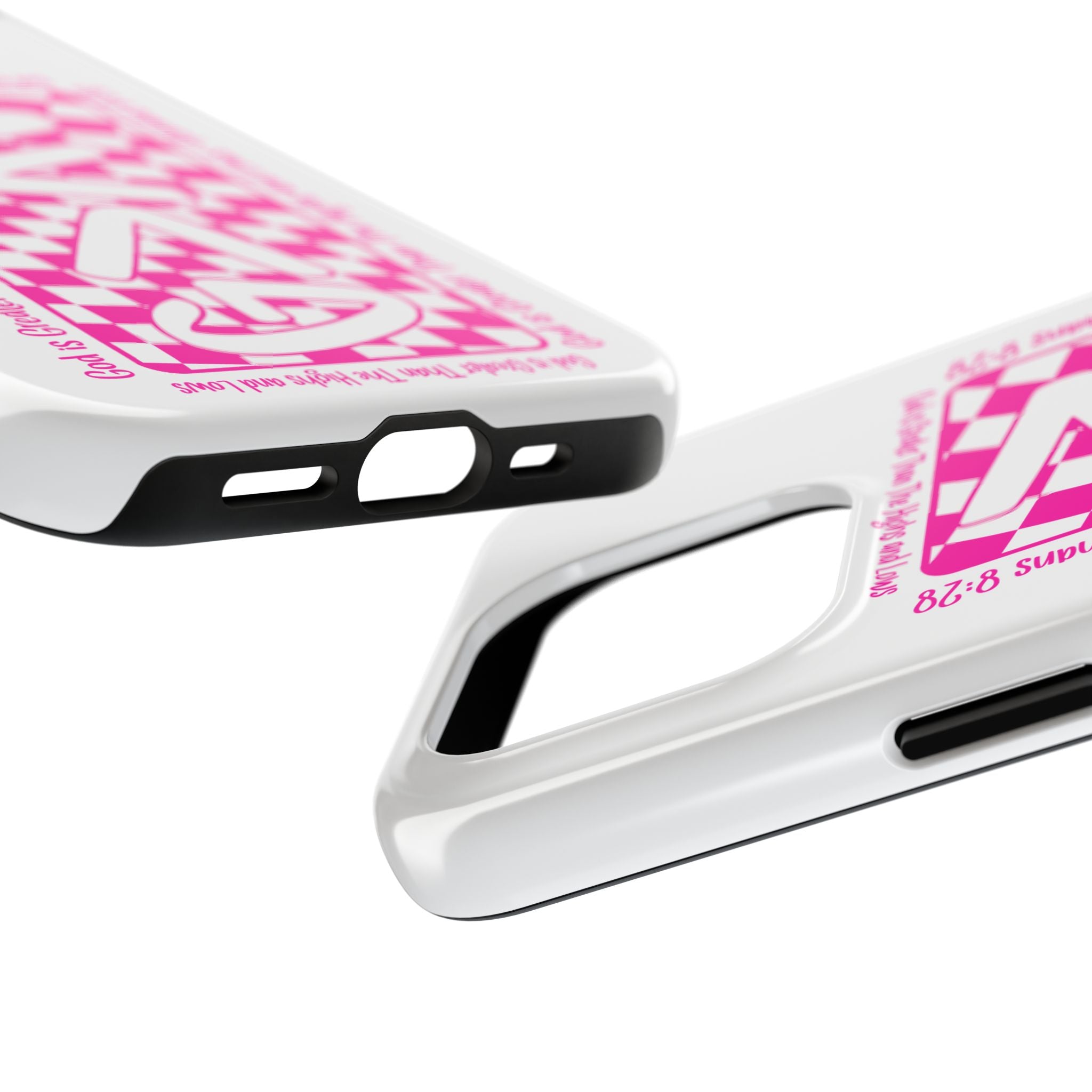 Pink Checker 'GAY' Tough Phone Case — Bold Pride Protective Cover