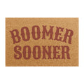 Boomer Sooner Doormat — Oklahoma Sooners Welcome Mat, Collegiate Game Day Porch Rug