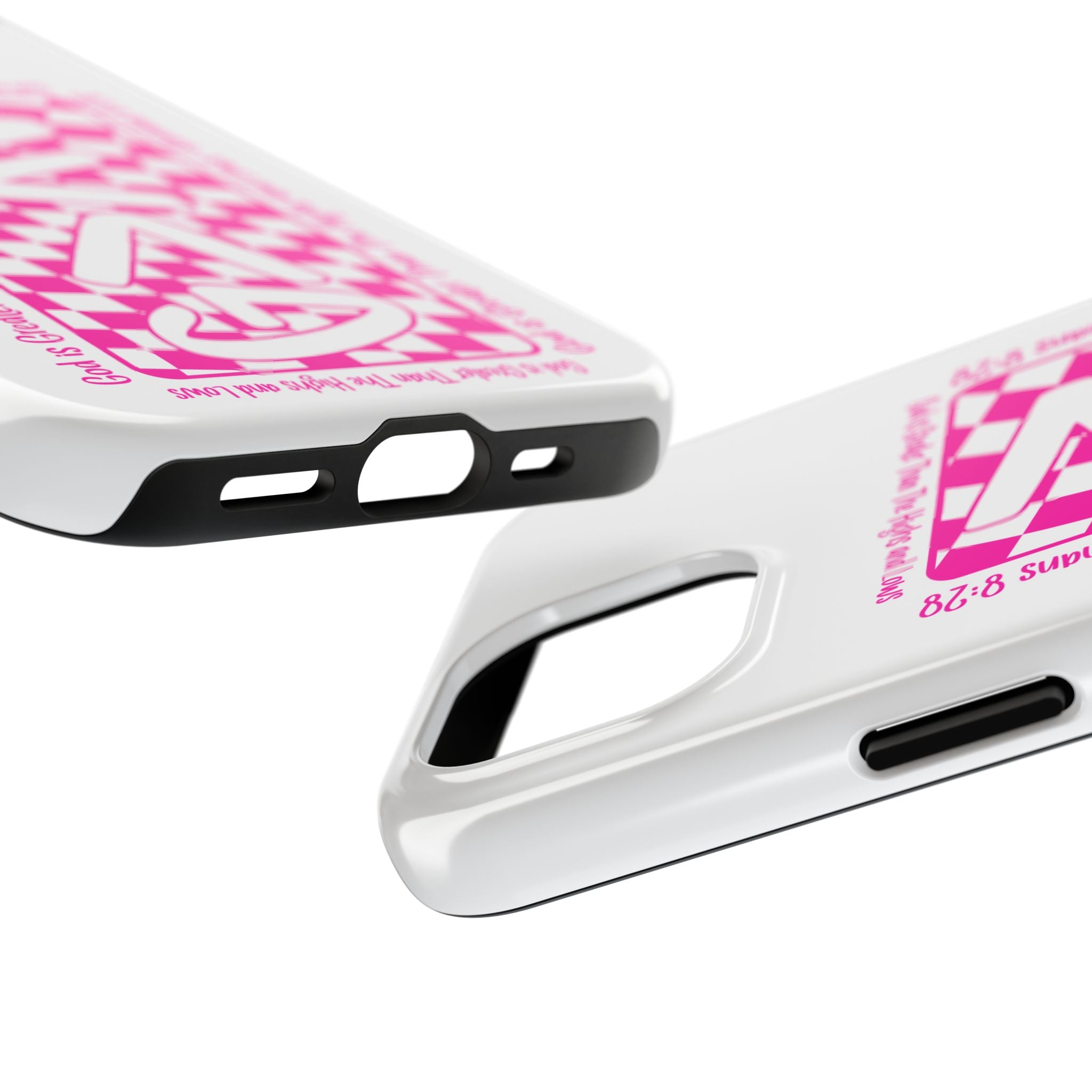 Pink Checker 'GAY' Tough Phone Case — Bold Pride Protective Cover