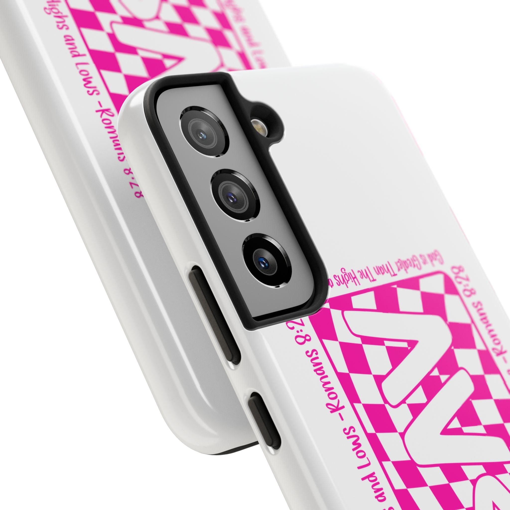 Pink Checker 'GAY' Tough Phone Case — Bold Pride Protective Cover