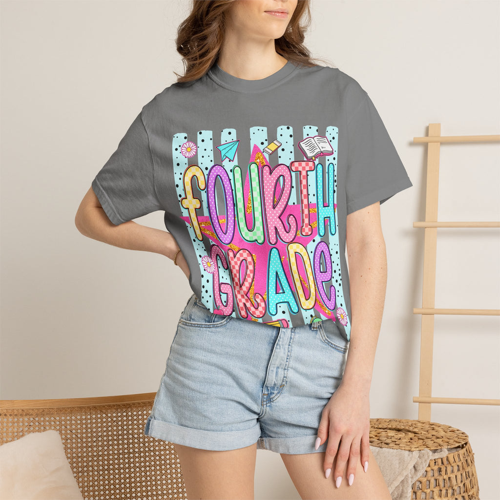 Fourth Grade Colorful Back-to-School T-Shirt