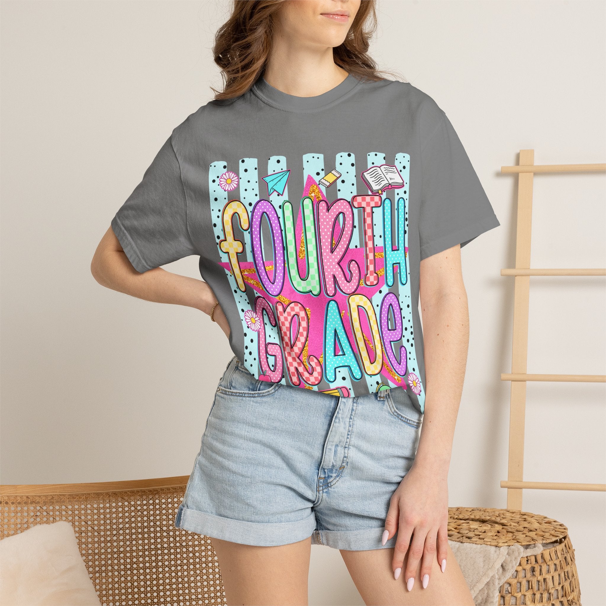Fourth Grade Colorful Back-to-School T-Shirt