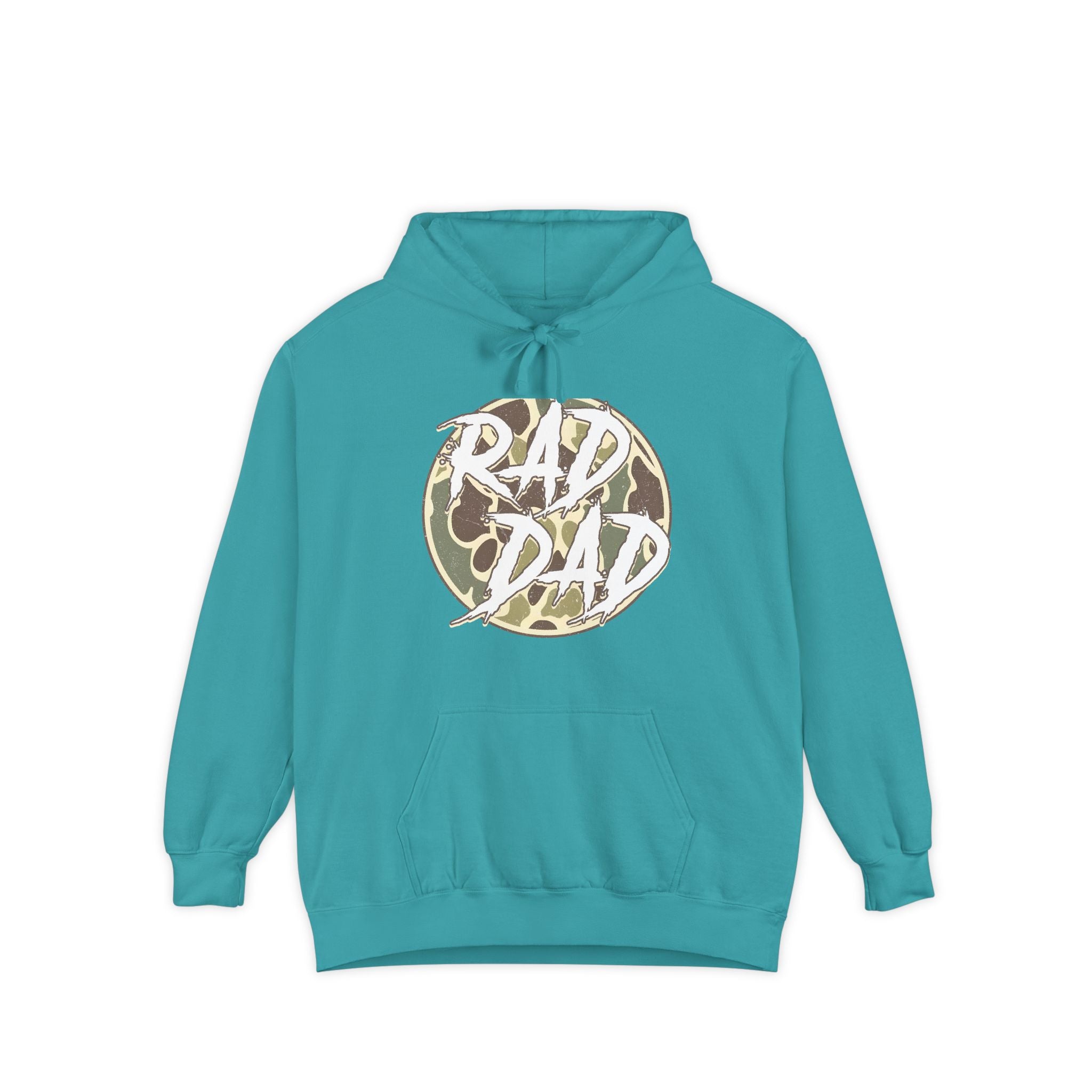 Rad Dad Hoodie — Camo Logo Pullover for Cool Dads, Father’s Day Gift