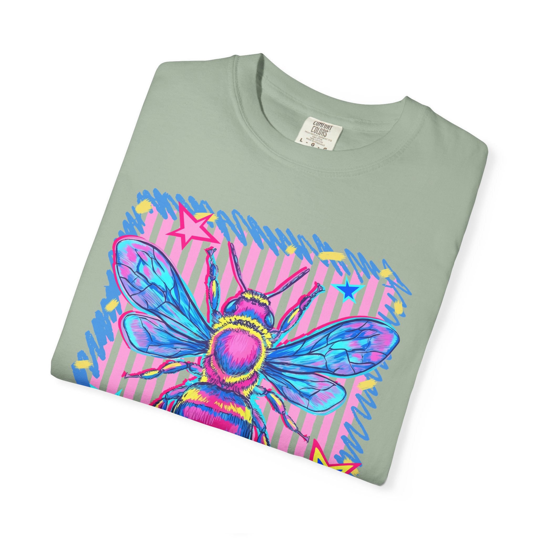 Kind Bee T-Shirt — Colorful Psychedelic Bee Graphic Tee