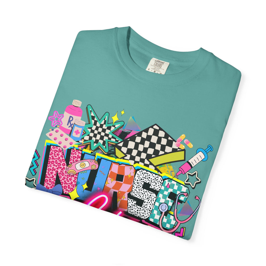 Unisex Graphic T-Shirt — "Nurse for Life" Retro Neon Pop Art Tee