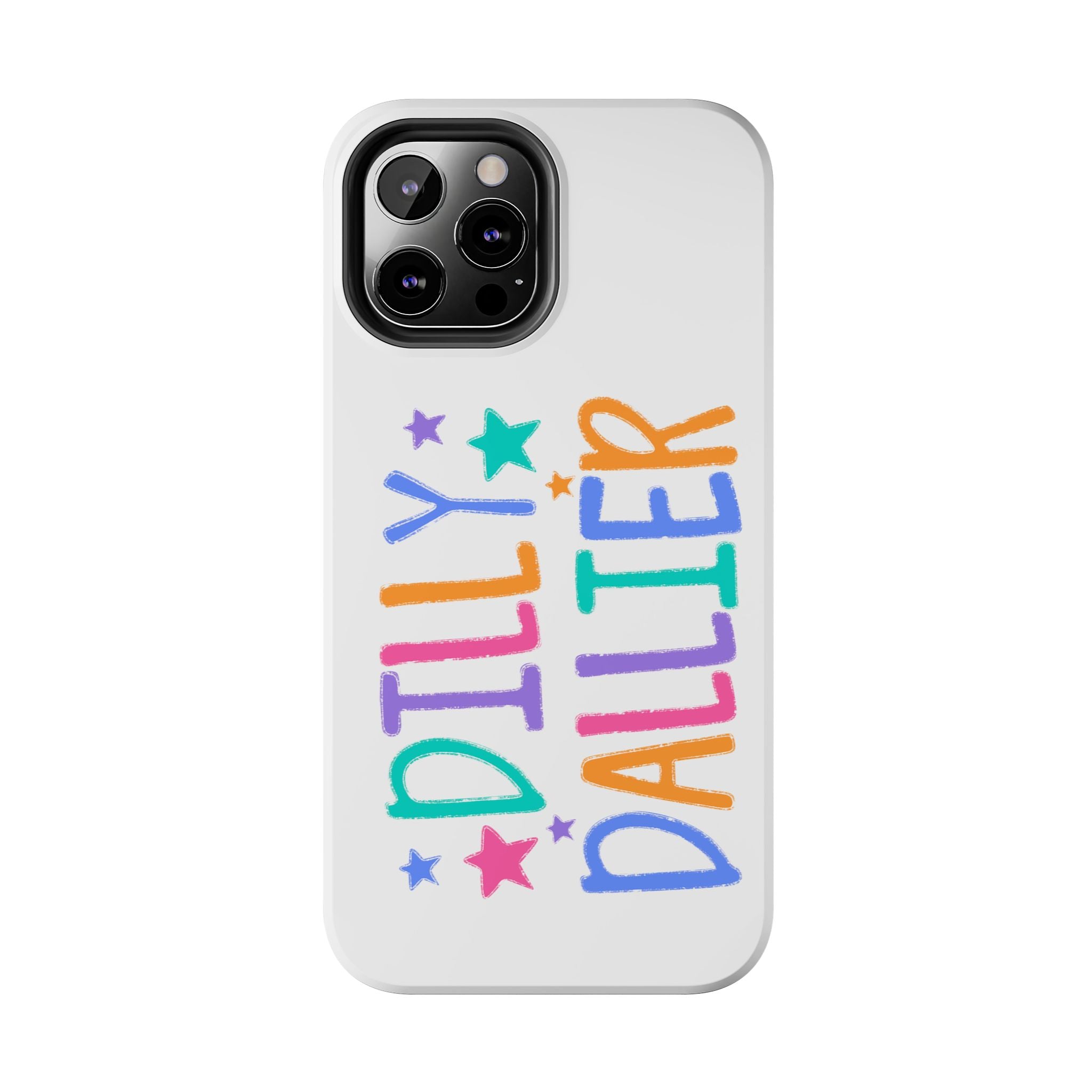 Dilly Dallier Colorful Tough Phone Case — Fun Pastel Stars Protective Cover