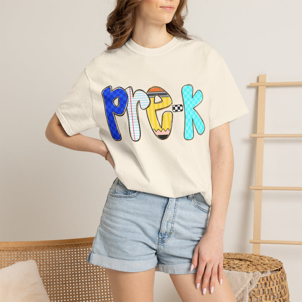 Pre-K Colorful Kids T-Shirt — Playful Preschool Back-to-School Tee