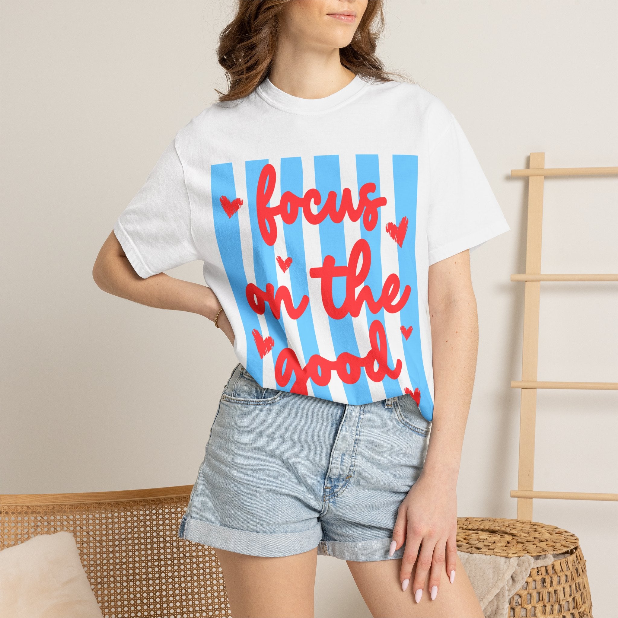 Focus on the Good T-Shirt — Positive Message Graphic Tee