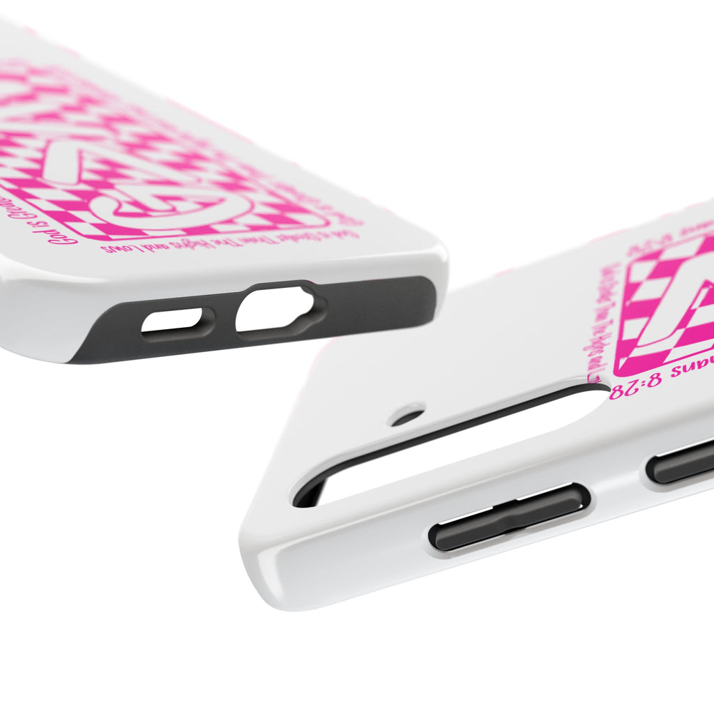 Pink Checker 'GAY' Tough Phone Case — Bold Pride Protective Cover