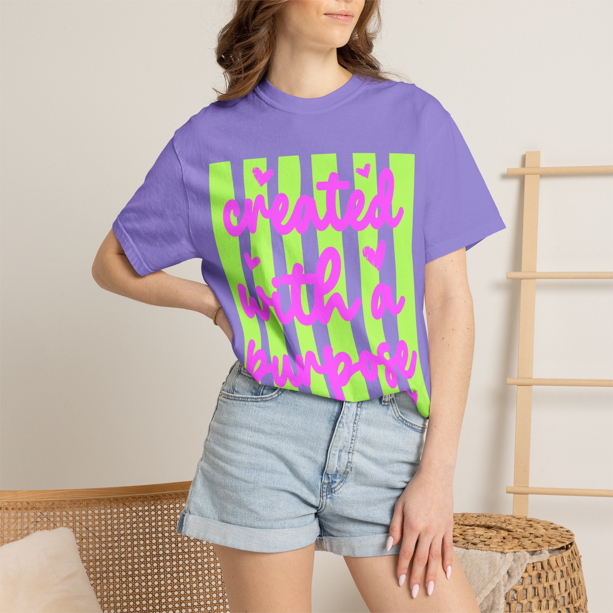 Created With a Purpose T-Shirt — Inspirational Graphic Tee