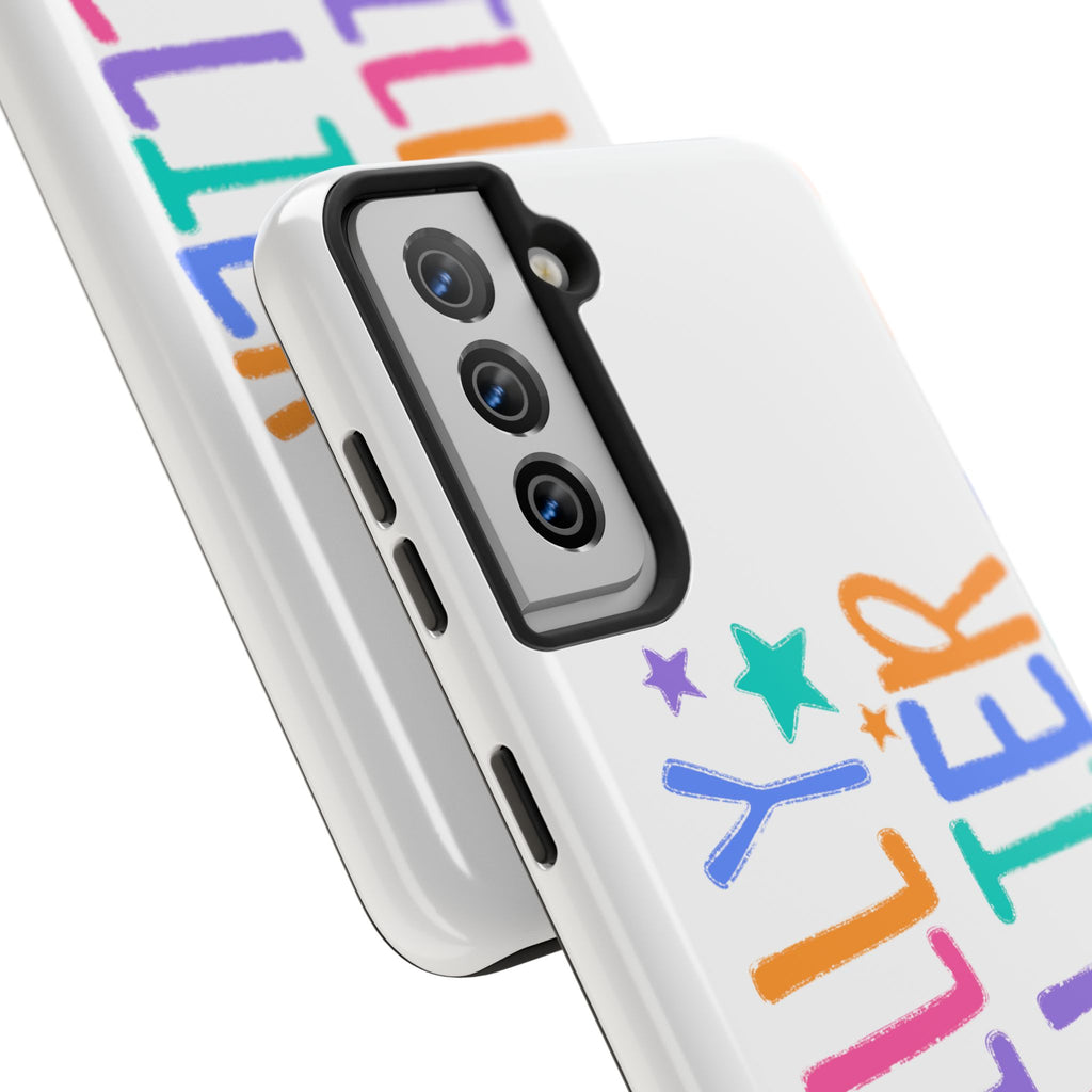 Dilly Dallier Colorful Tough Phone Case — Fun Pastel Stars Protective Cover