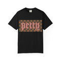 Pretty Checkerboard T-Shirt — Vintage Gothic Script Graphic Tee