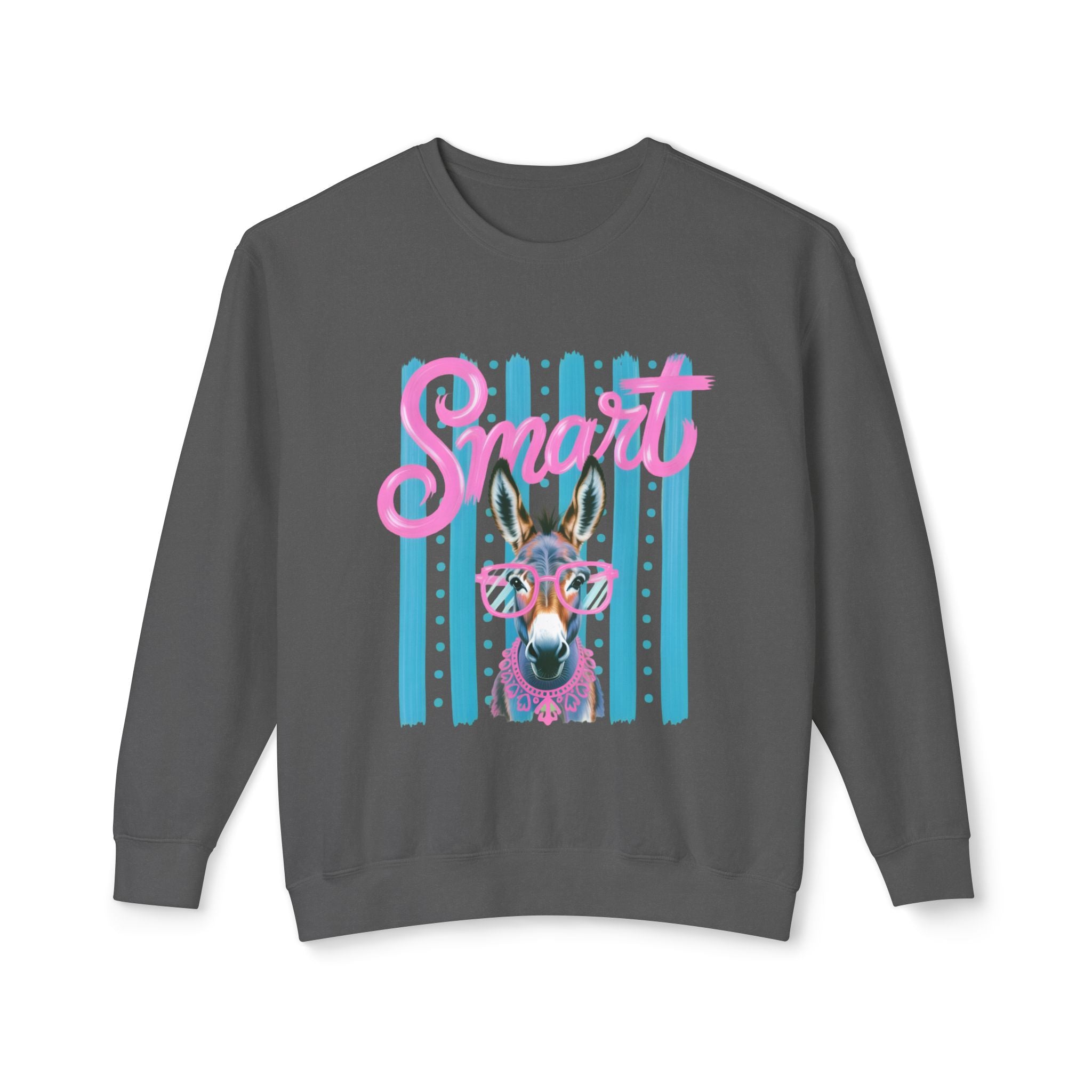 Donkey Sweet Crewneck Sweatshirt — 'Sweet' Colorful Donkey Graphic