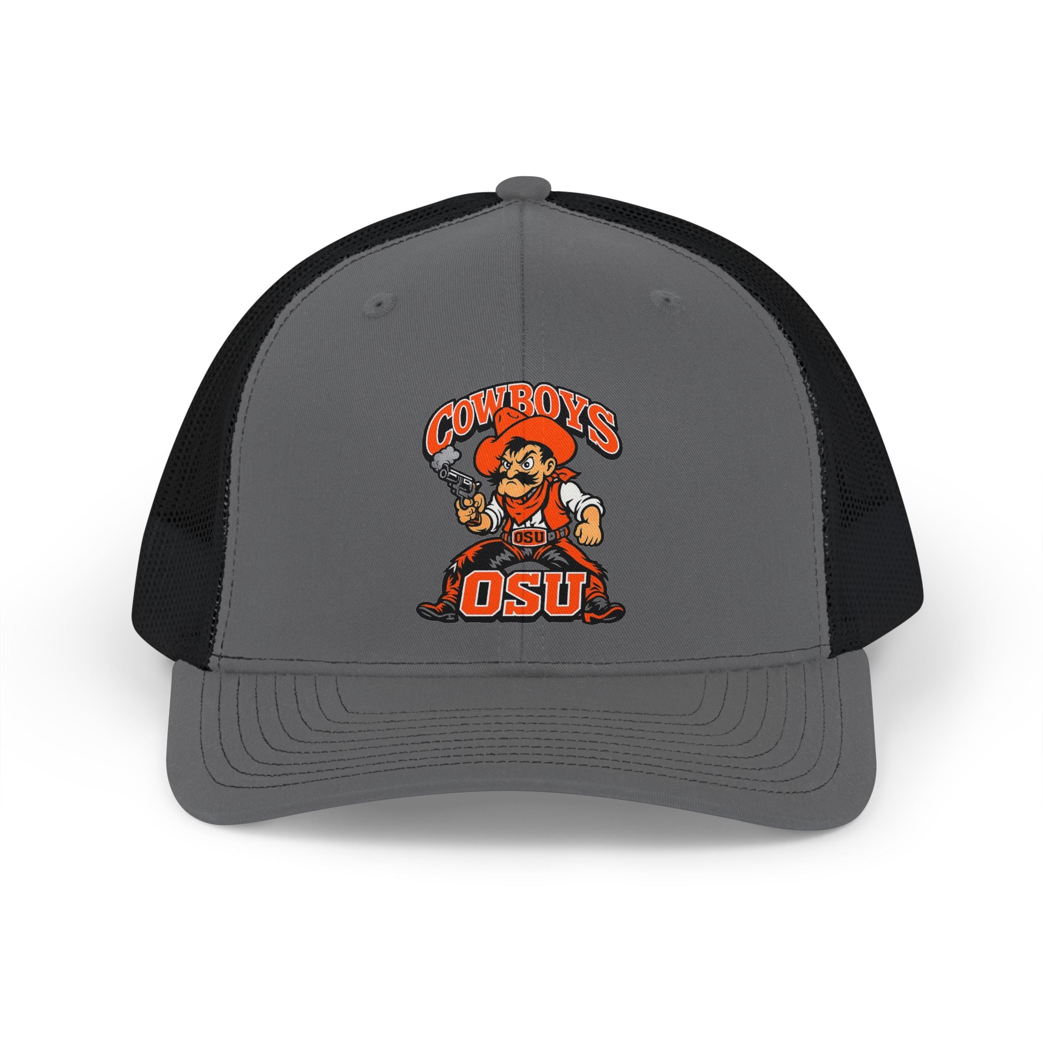 OSU Cowboys Snapback Trucker Cap — Vintage Mascot Logo Hat