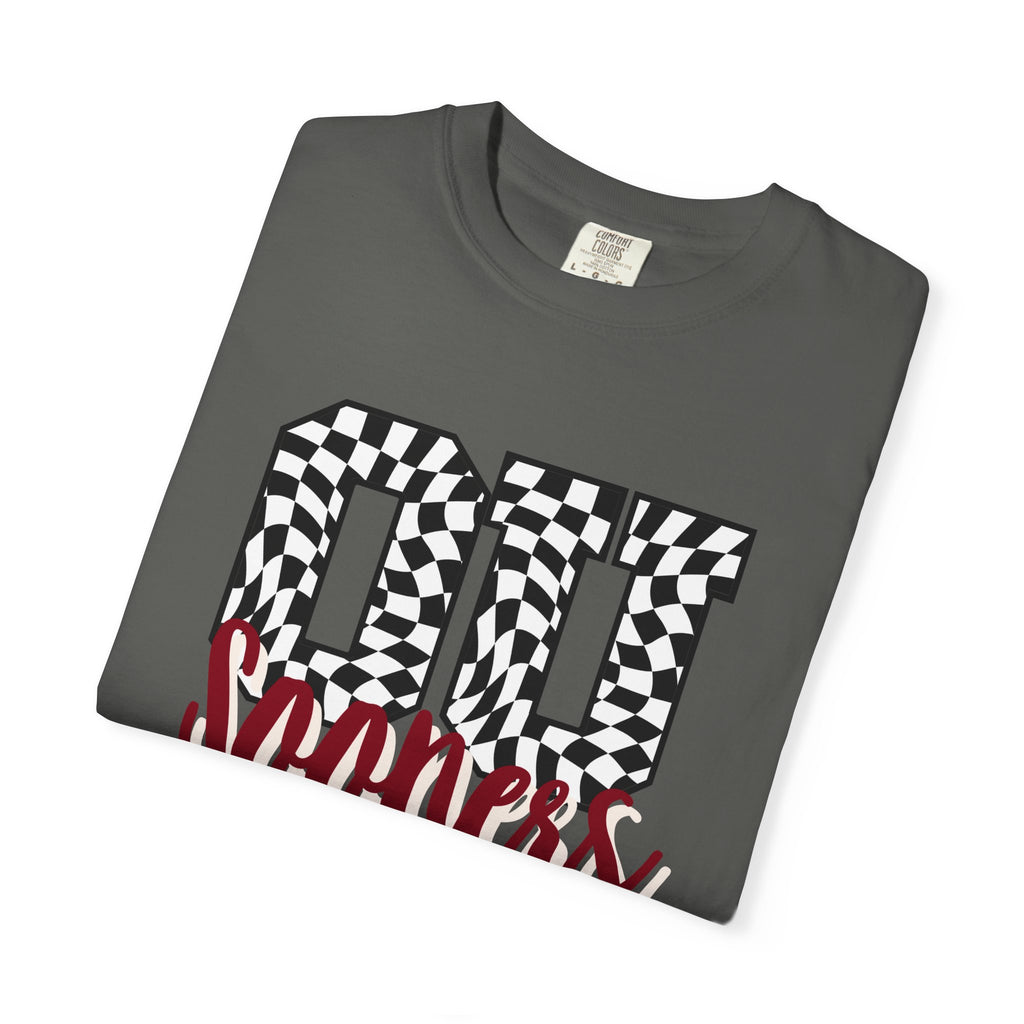 Sooners Checkerboard Tee — '00 Sooners' Vintage Game-Day T-Shirt