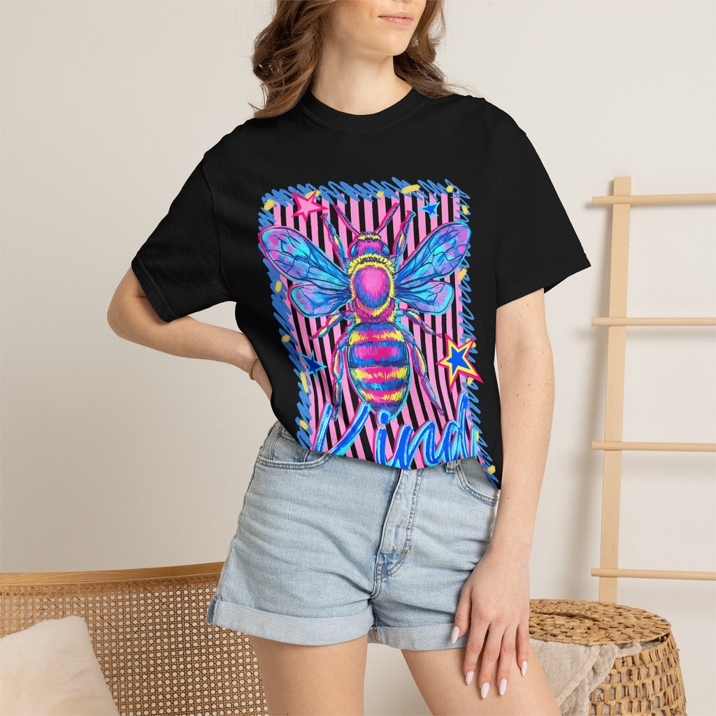 Kind Bee T-Shirt — Colorful Psychedelic Bee Graphic Tee