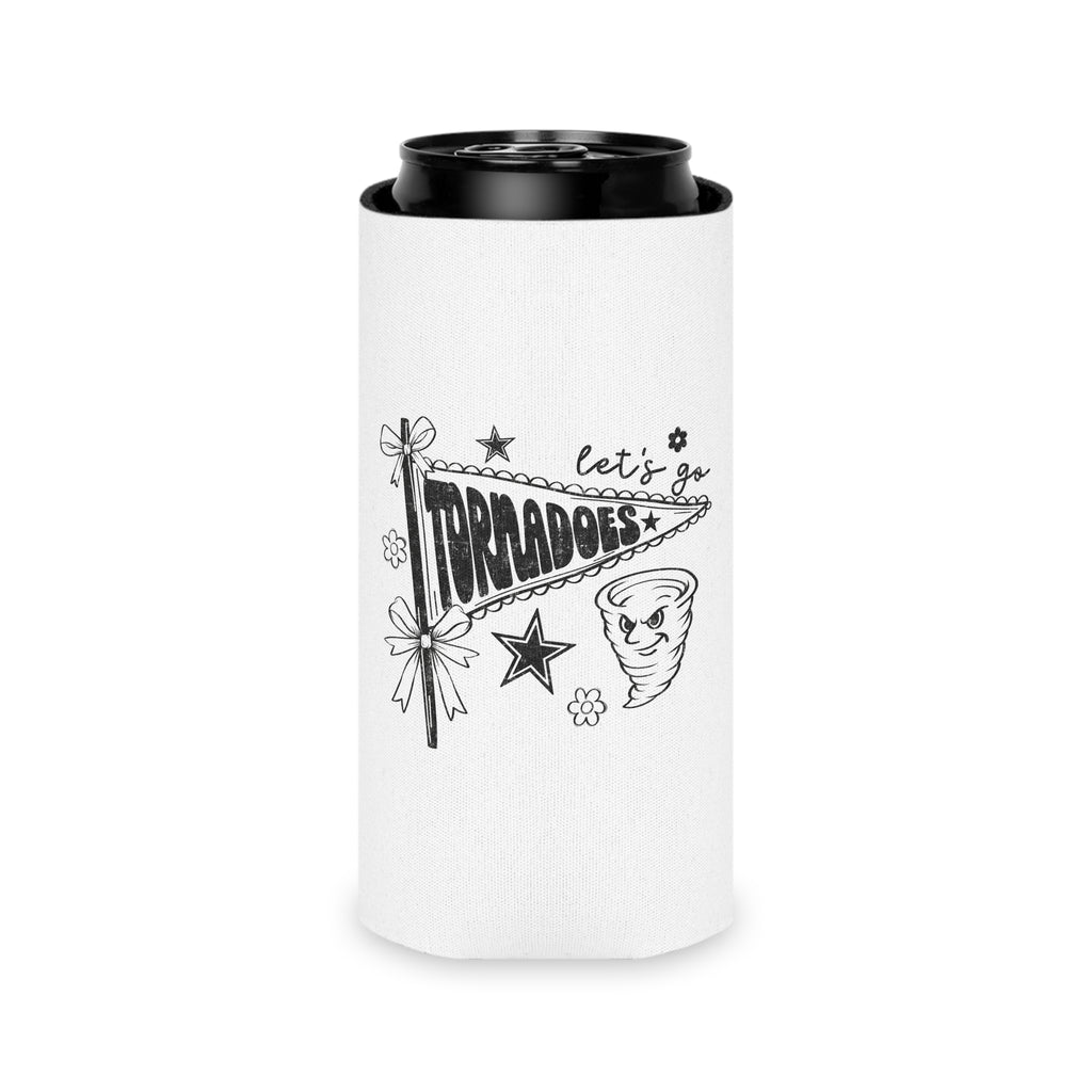 Let’s Go Tornadoes Can Cooler – Retro Pennant Beverage Koozie