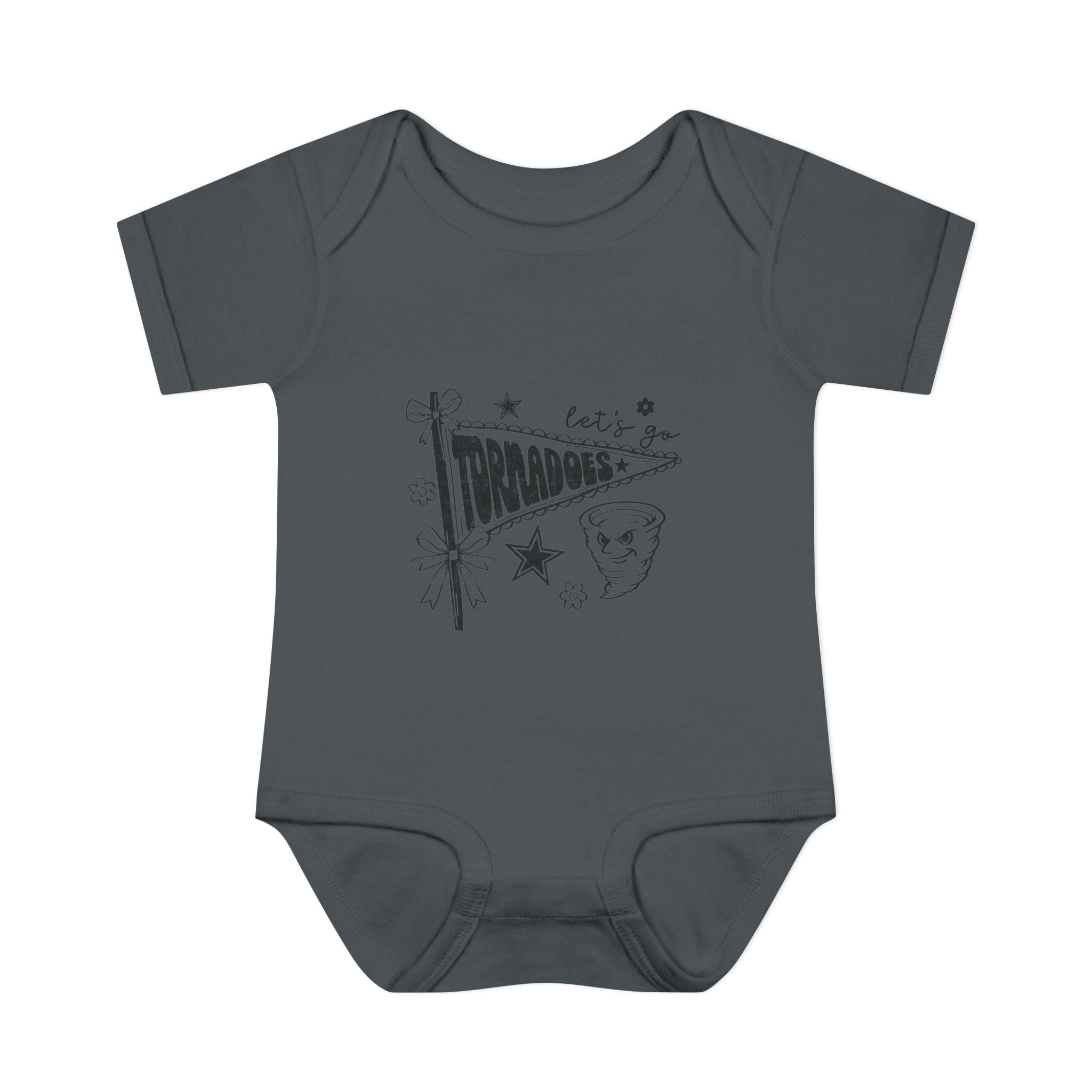 Let's Be Tornadoes Baby Bodysuit – Cute Retro Space Drawing Infant Onesie