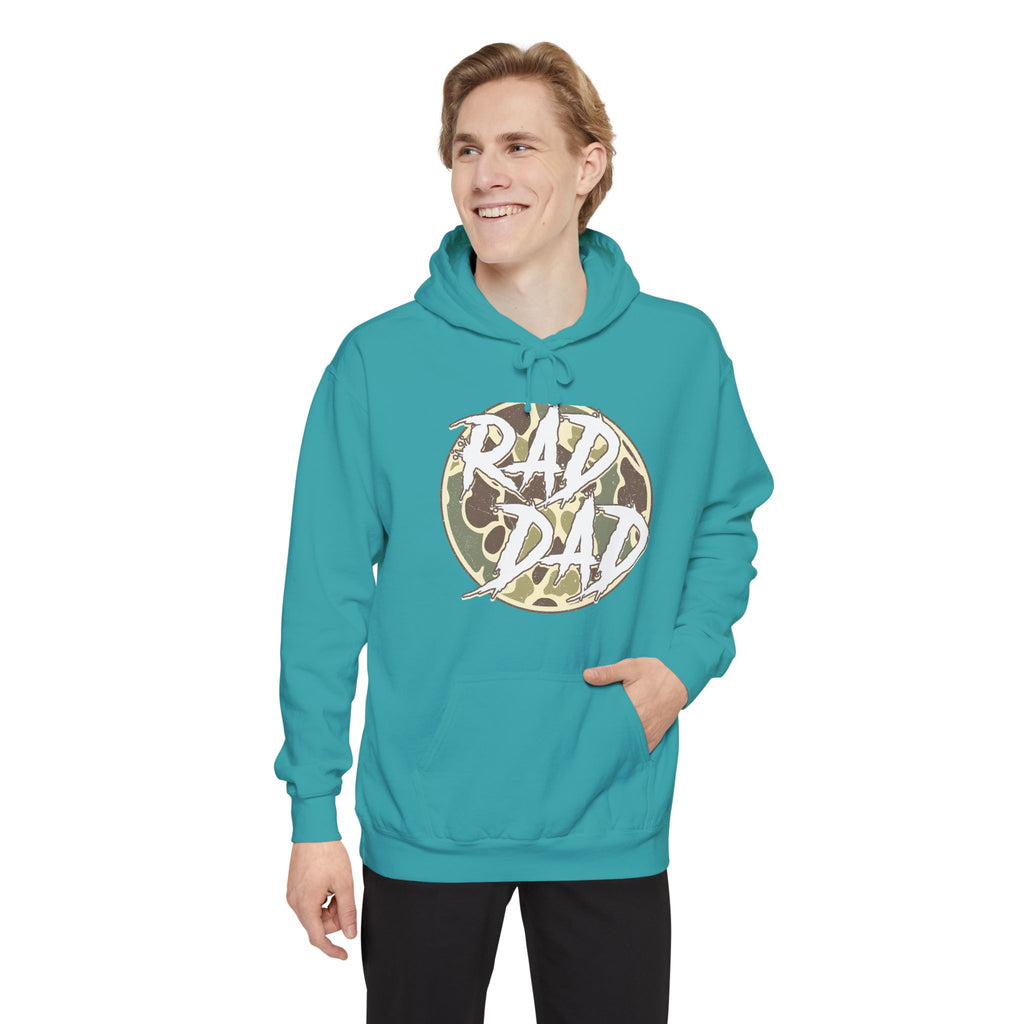Rad Dad Hoodie — Camo Logo Pullover for Cool Dads, Father’s Day Gift