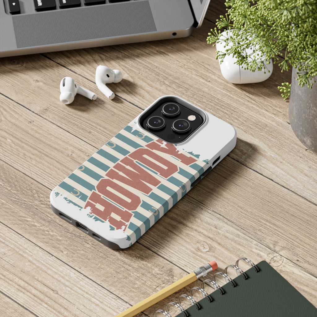 Vintage 'LOVE' Striped Tough Phone Case